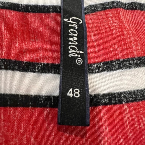 Turkish designed Grandi Red and white striped element blouse, size M - Picture 15 of 16